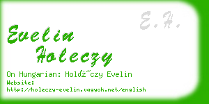 evelin holeczy business card